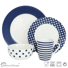 16PCS Decal Porcelain Dinner Set Fashion Style